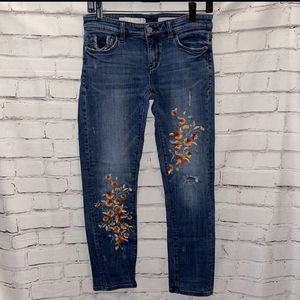 Anthropologie Pilcro & Letterpress Embroidered Jeans, size 31